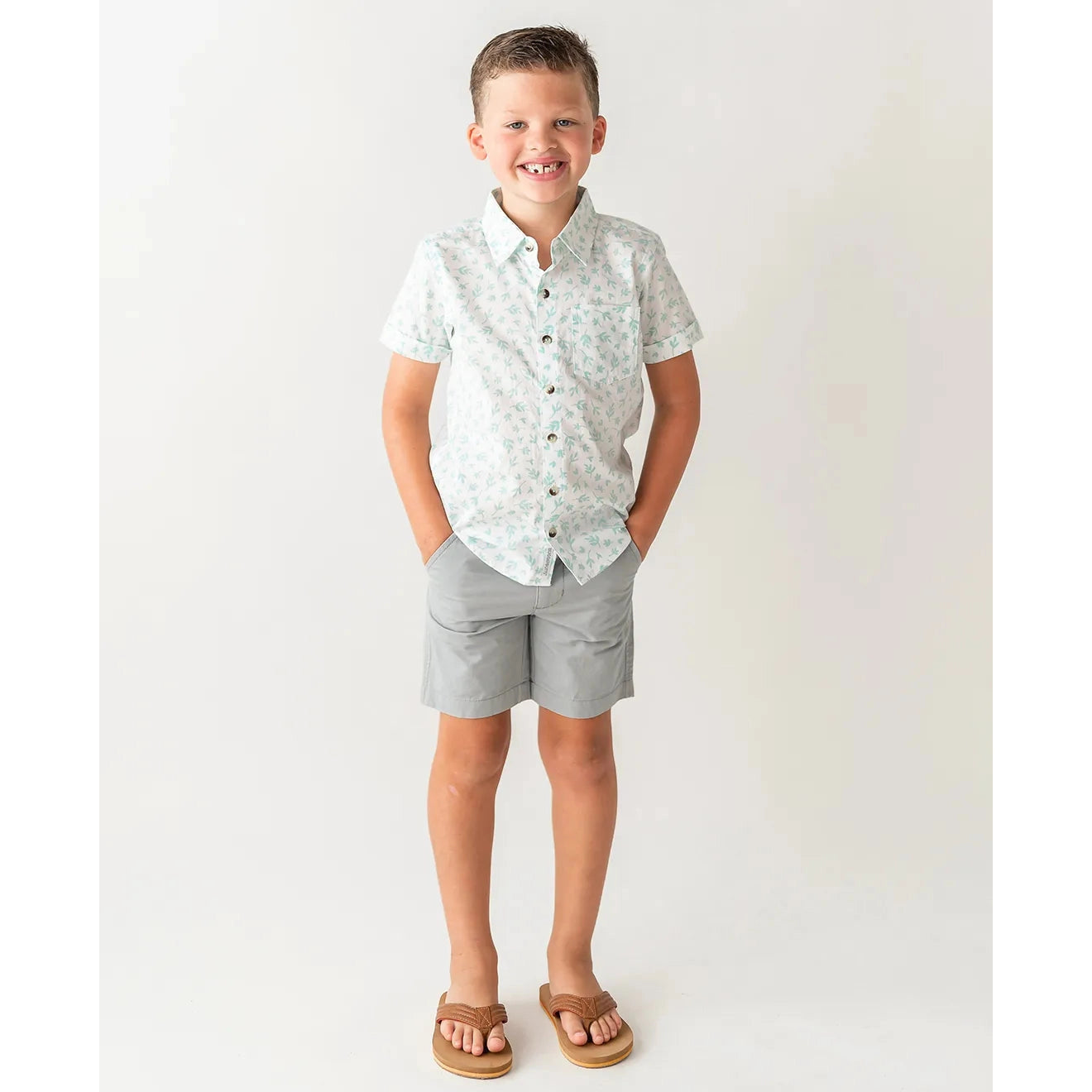 RuggedButts Harbor Gray Chino Shorts-RUGGEDBUTTS-Little Giant Kidz