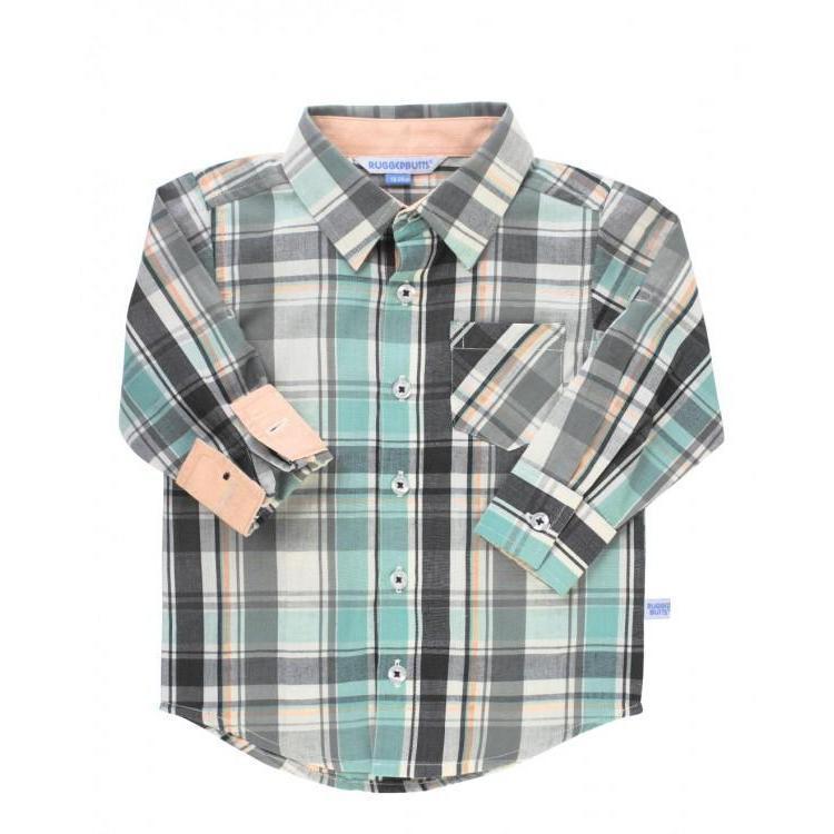 Ruggedbutts David Plaid Button Down Shirt-RUGGEDBUTTS-Little Giant Kidz