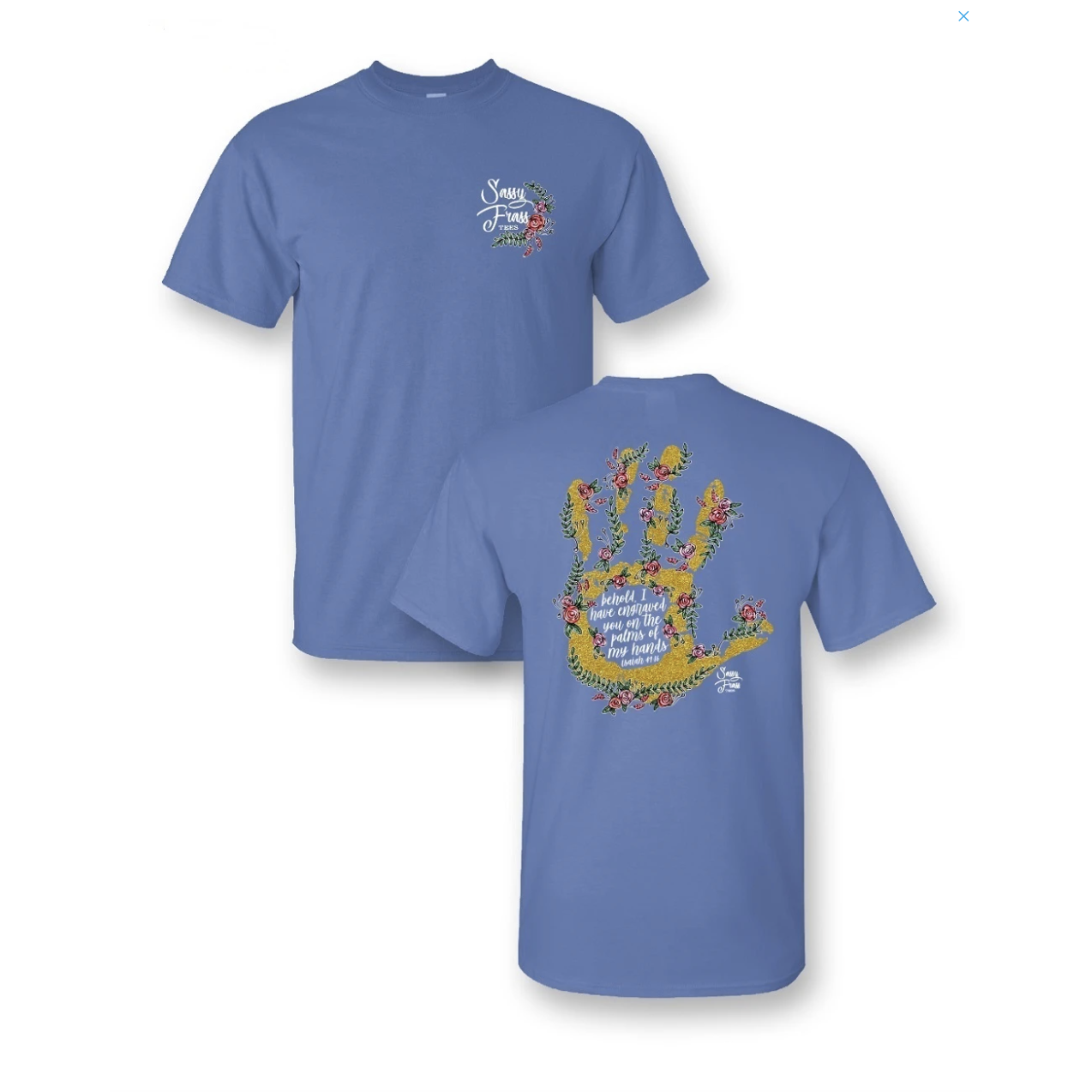 Sassy Frass Tees "Palm of His Hand" Crew-Neck Tee - Indigo Blue-SASSY FRASS-Little Giant Kidz