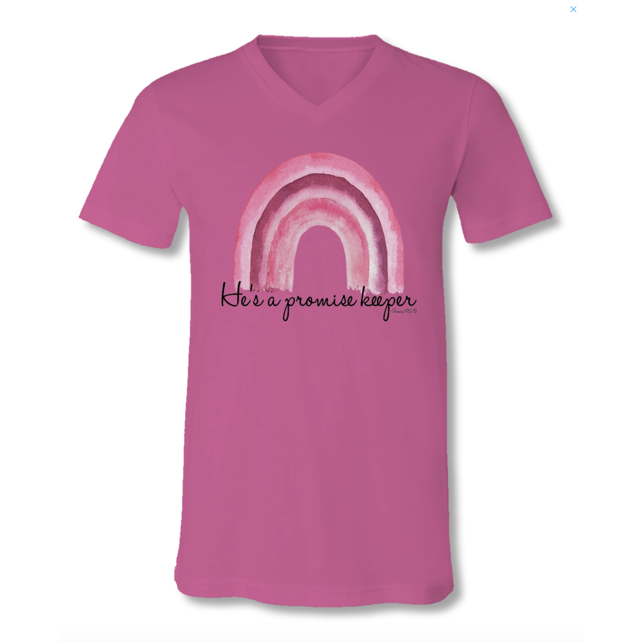 Sassy Frass Tees "Promise Keeper" Front Print V-Neck Tee - Berry-SASSY FRASS-Little Giant Kidz