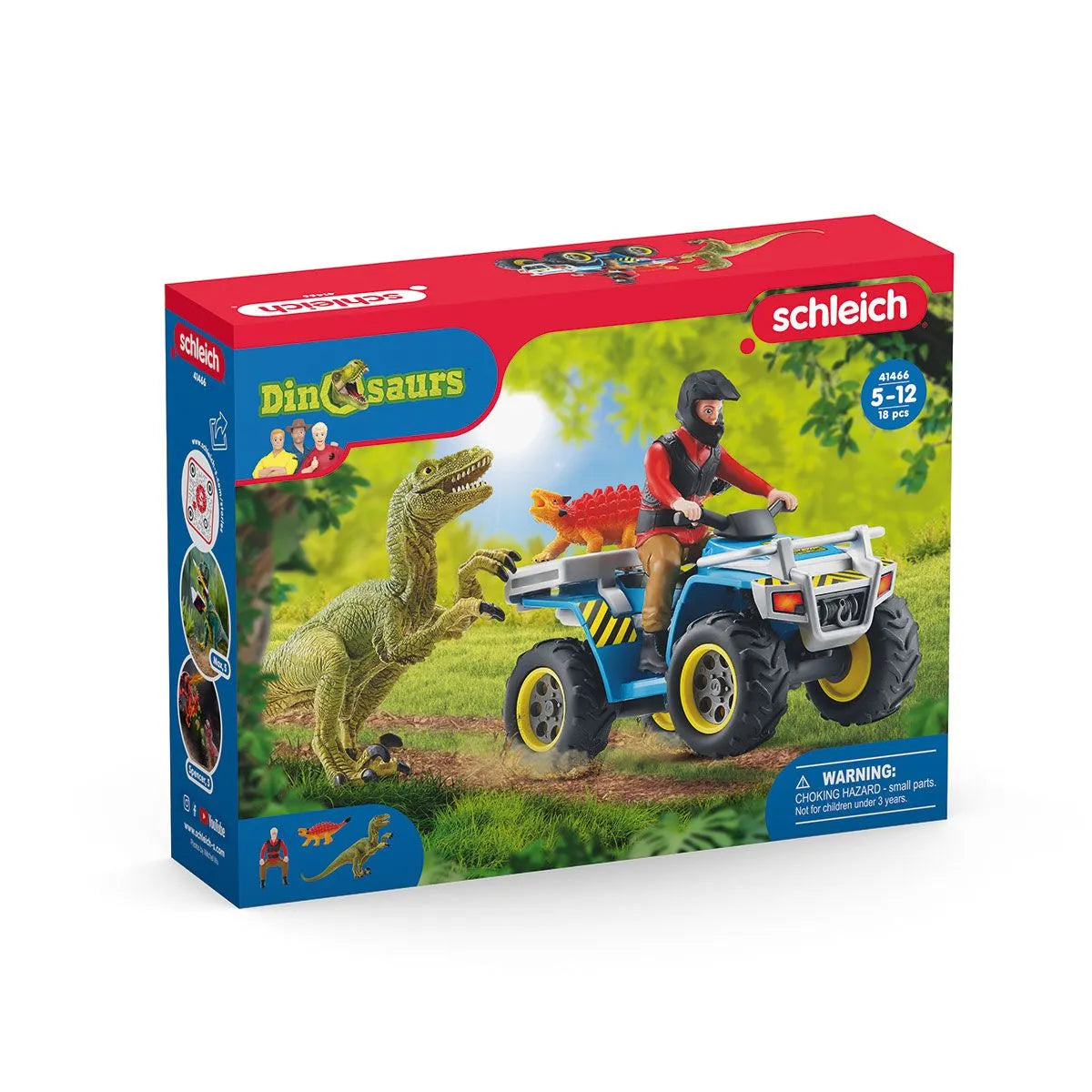 Schleich Dinosaurs: Quad Escape from Velociraptor-SCHLEICH-Little Giant Kidz