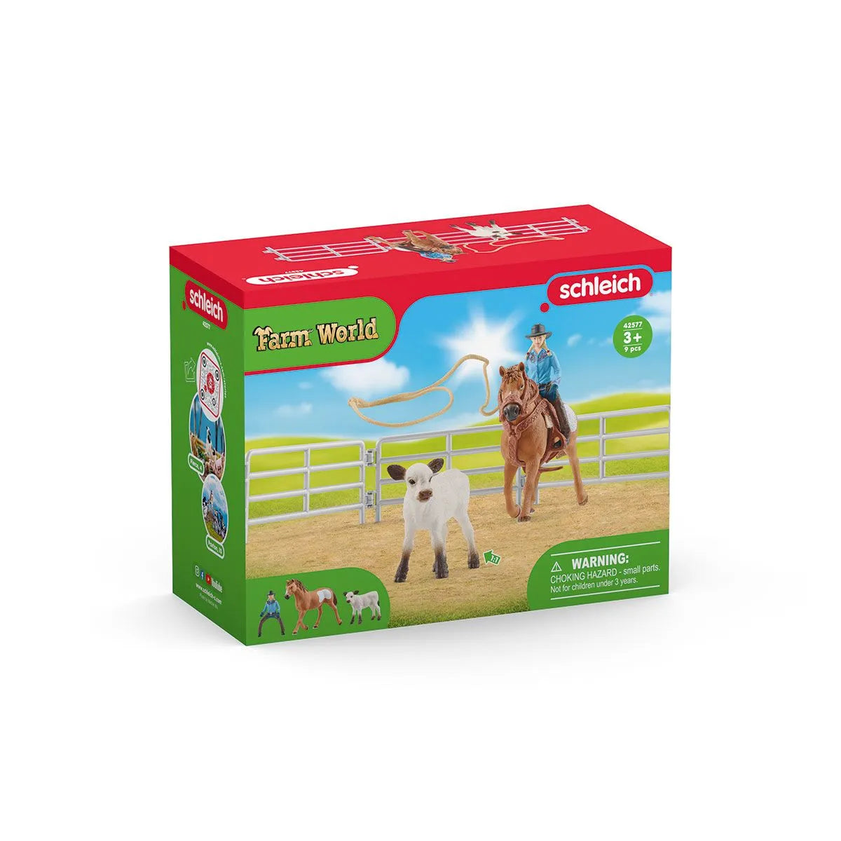 Schleich Farm World: Cowgirl Team Roping Fun-SCHLEICH-Little Giant Kidz