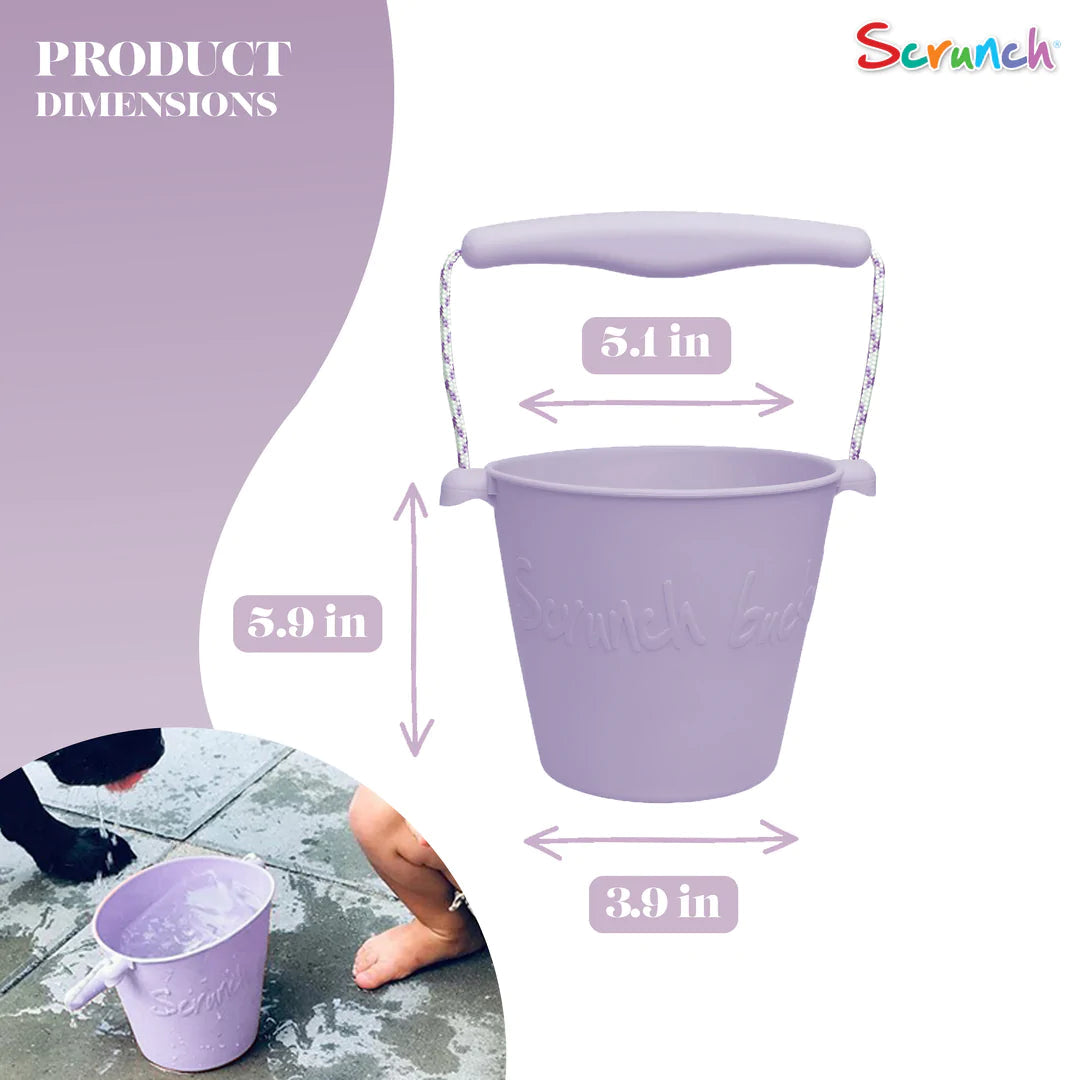 Scrunch Silicone Bucket Light Purple - Roll it, Fold it, Scrunch it!-DAM Good Ideas-Little Giant Kidz