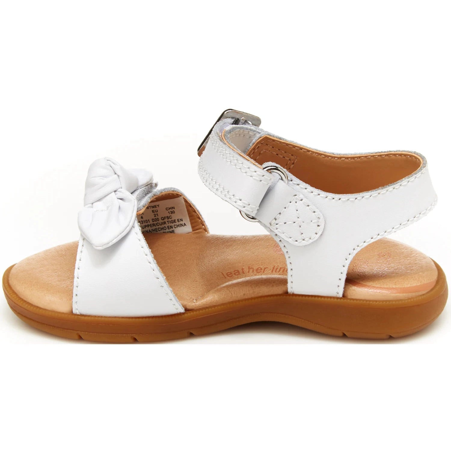 Stride Rite Whitney Sandal - White-STRIDE RITE-Little Giant Kidz