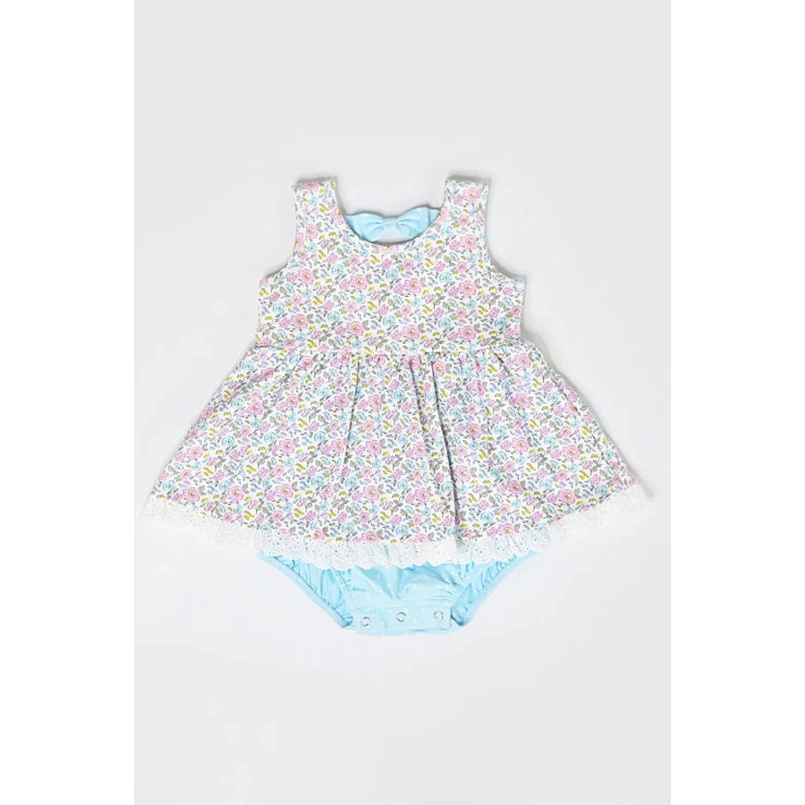 Swoon Baby Joyful Spring Dainty Bow Bubble Dress-Swoon Baby Clothing-Little Giant Kidz