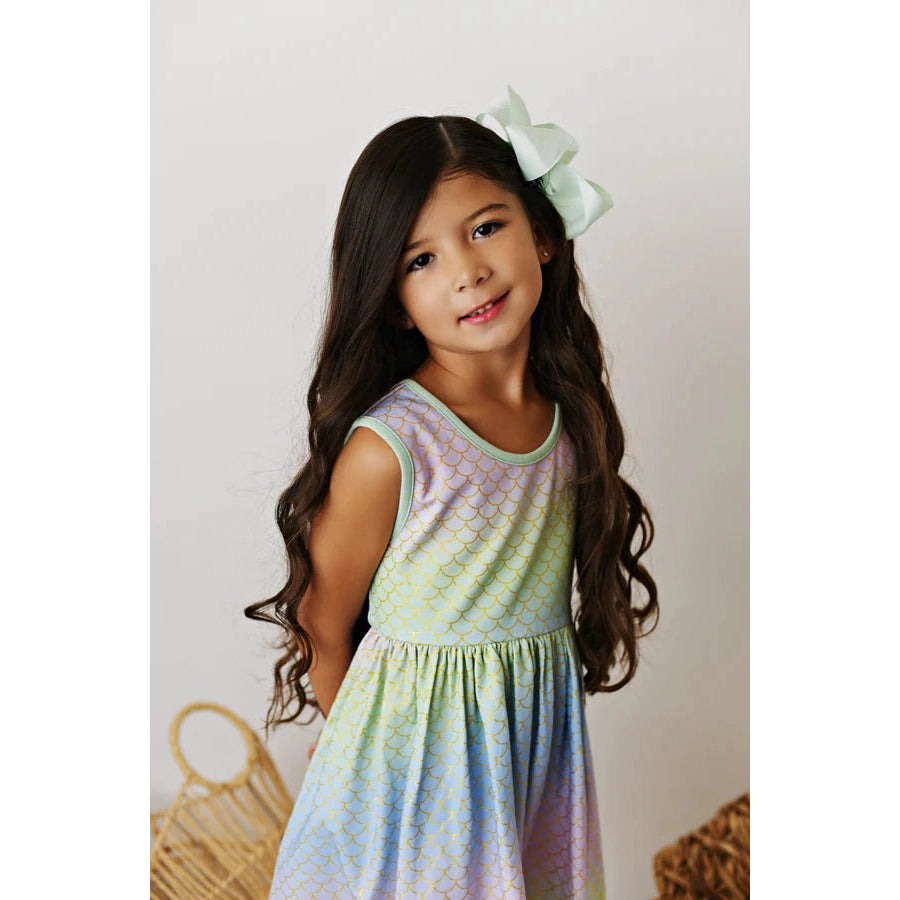 Swoon Baby Ombre Under the Sea Bow Dress-Swoon Baby Clothing-Little Giant Kidz