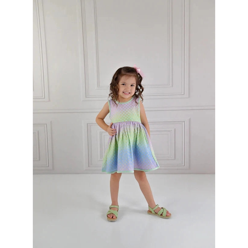 Swoon Baby Ombre Under the Sea Bow Dress-Swoon Baby Clothing-Little Giant Kidz