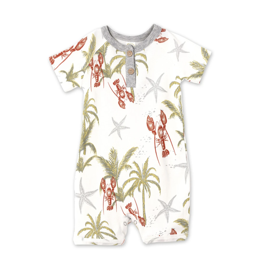 Tesa Babe Lobster Island Shortie Romper - Organic Cotton-TESA BABE-Little Giant Kidz