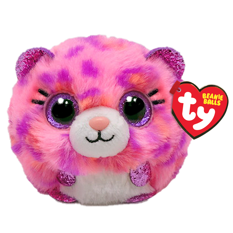 Ty Beanie Ball - Topaz Pink Leopard - 4"-TY Inc-Little Giant Kidz