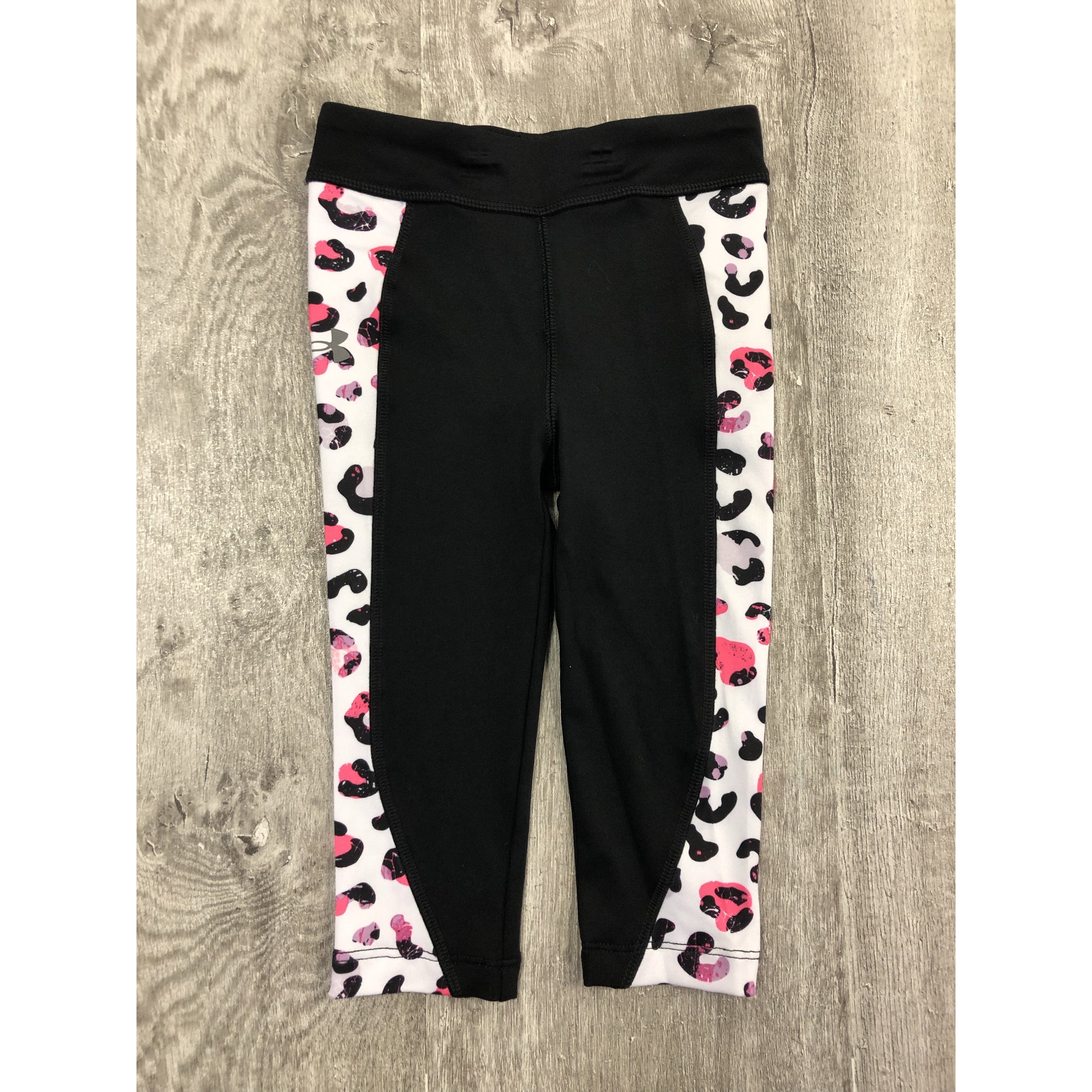 Under Armour Girl's Young Wild Legging - Black-UNDER ARMOUR-Little Giant Kidz