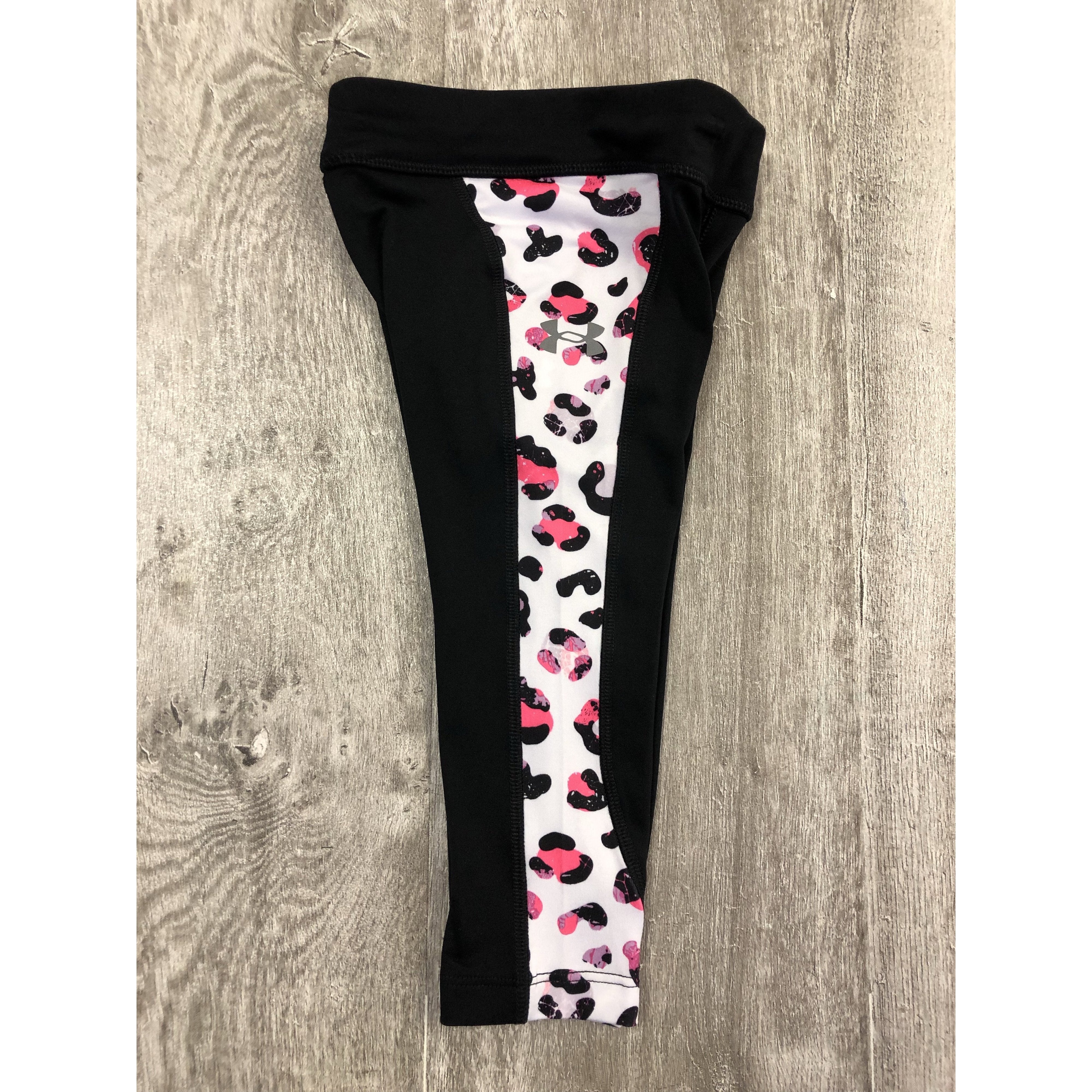 Under Armour Girl's Young Wild Legging - Black-UNDER ARMOUR-Little Giant Kidz