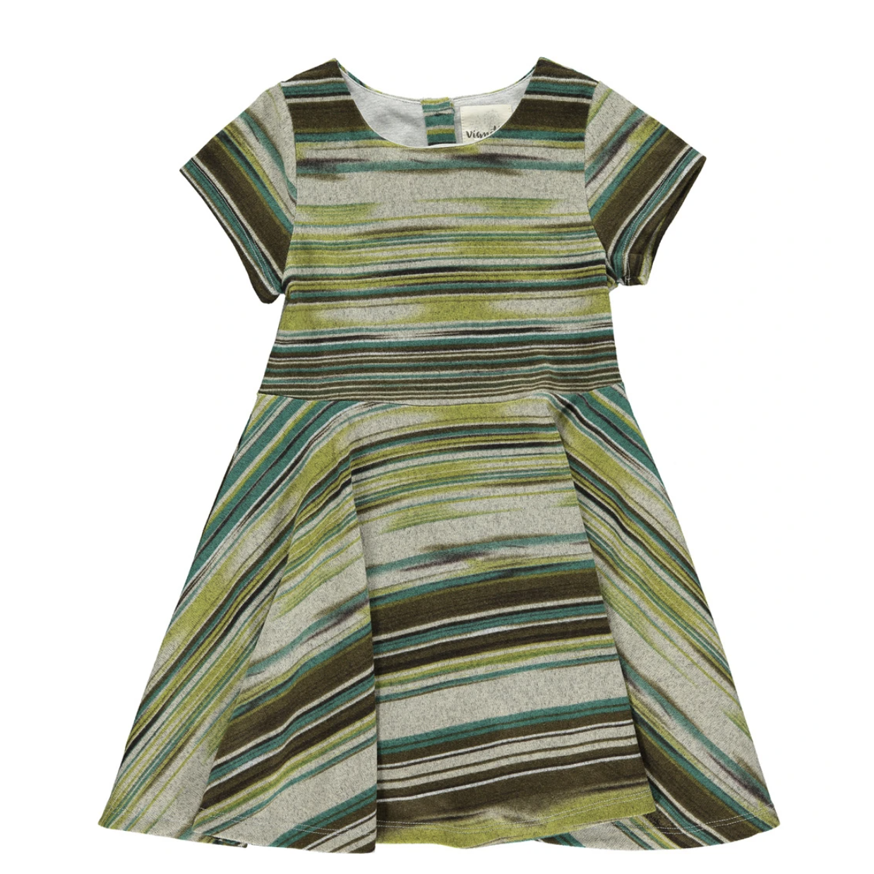 Vignette Women's Kristin Dress - Leaf Multi-Stripe-VIGNETTE-Little Giant Kidz