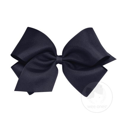 Wee Ones Huge Solid Grosgrain Basic Bow (Plain Wrap)-WEE ONES-Little Giant Kidz