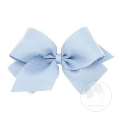 Wee Ones King Organza Overlay Grosgrain Bow - Bluebird-WEE ONES-Little Giant Kidz