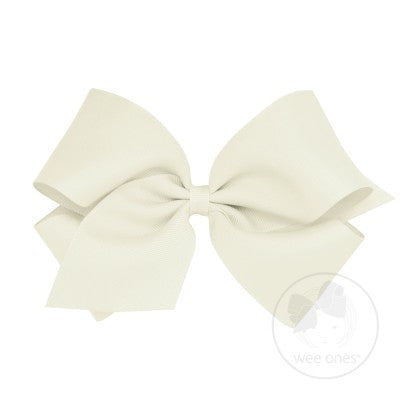 Wee Ones King Solid Grosgrain Bow (Plain Wrap)-WEE ONES-Little Giant Kidz