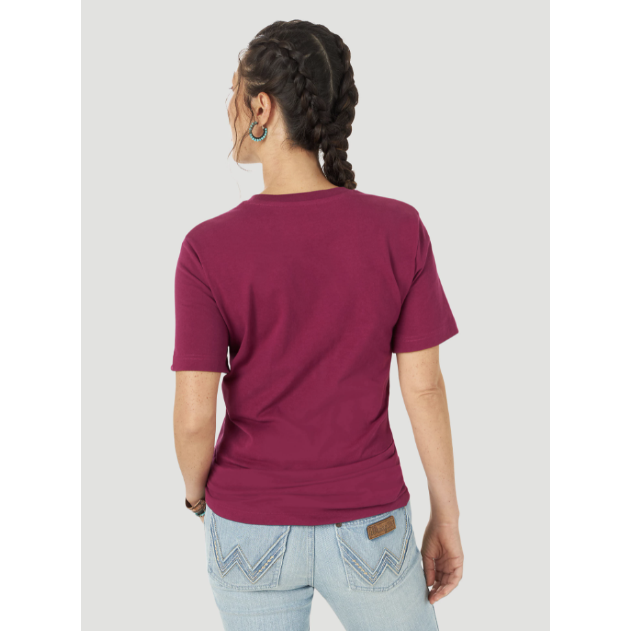 Wrangler Women's Retro® Short Sleeve Desert Rider Graphic Tee - Maroon Purple-Wrangler-Little Giant Kidz