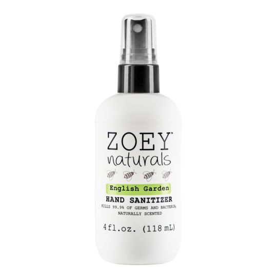 Zoey Naturals Hand Sanitizer English Garden 4oz.-ZOEY NATURALS-Little Giant Kidz