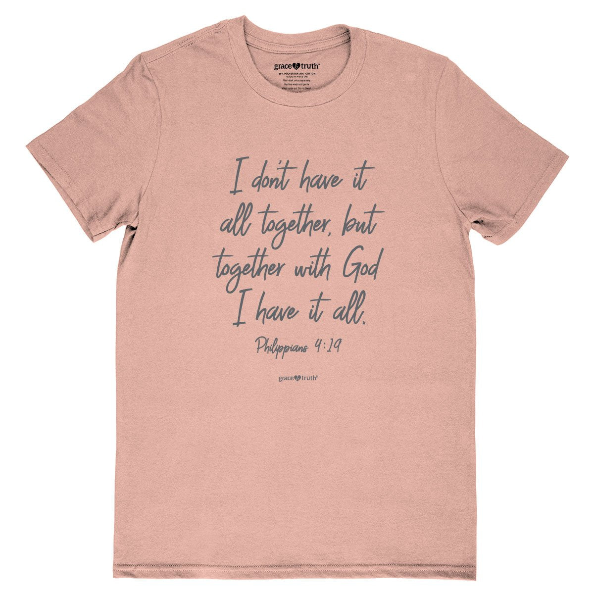 grace & truth Christian T-Shirt All Together Philippians 4:19-Kerusso-Little Giant Kidz